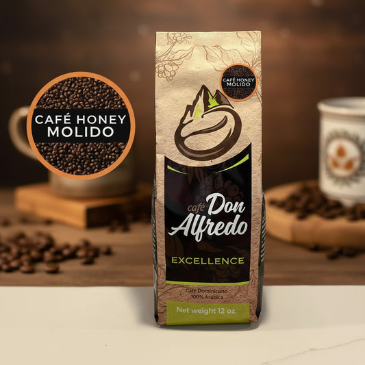 Cafe Don Alfredo Excellence coffee package on a neutral background